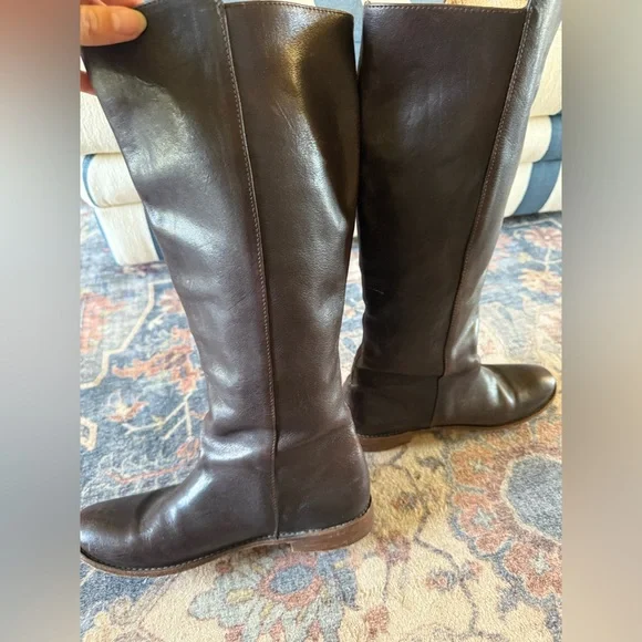 Frye Paige Buckle Riding brown leather boots sz 8.5 - Picture 8 of 12